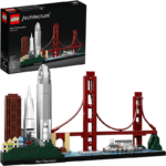 LEGO Architecture Skyline Collection 21043 San Francisco Building Kit includes Alcatraz model, Golden Gate Bridge and other San Francisco architectural landmarks (565 Pieces)